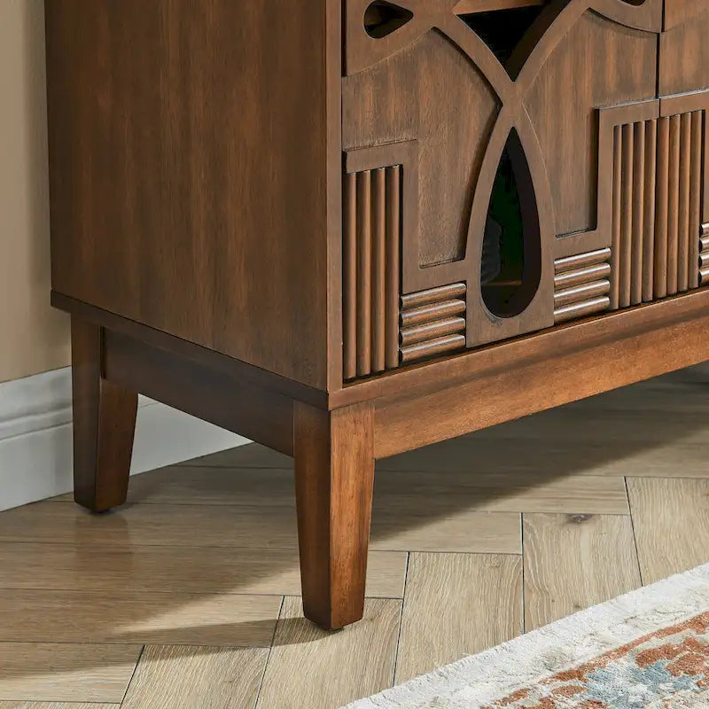 60.5 Modern Sideboard Buffet Cabinet with Storage, TV Media Console Table, Storage Cabinet with 4 Doors & Adjustable Shelves