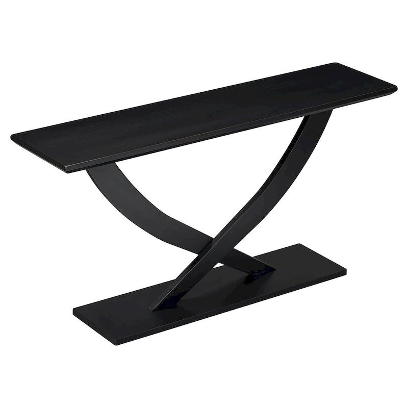 Modern Rustic Console Table with Cross-Leg Design for Living Room and Bedroom