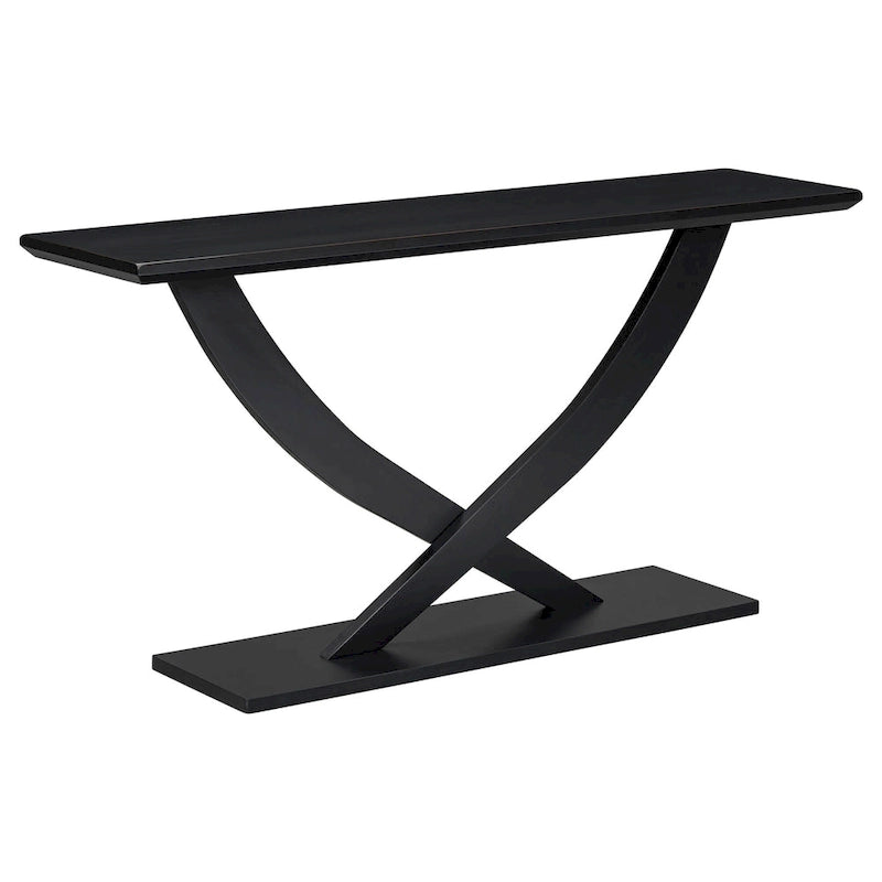 Modern Rustic Console Table with Cross-Leg Design for Living Room and Bedroom