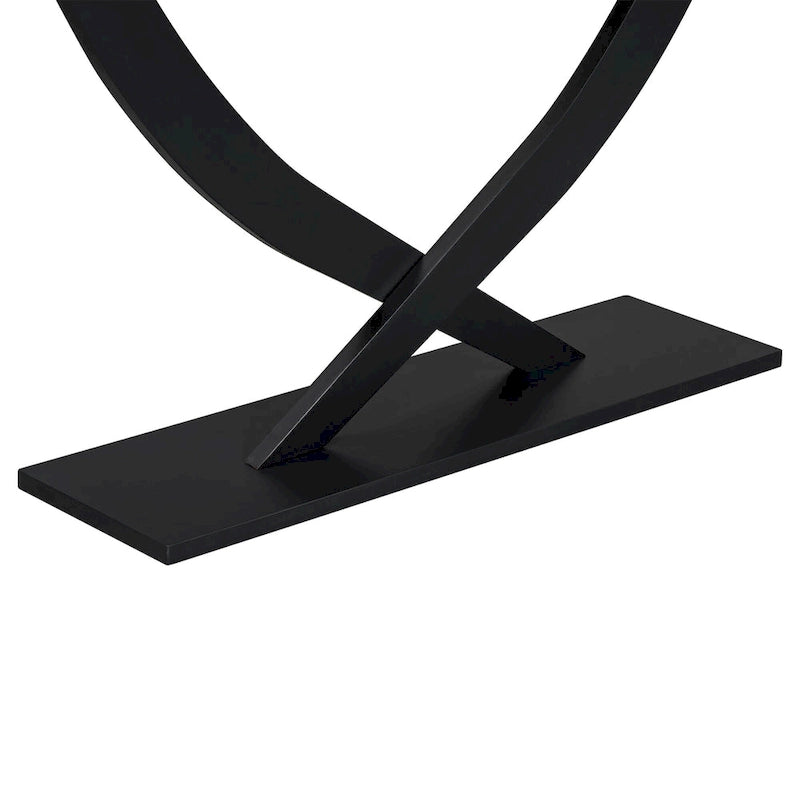 Modern Rustic Console Table with Cross-Leg Design for Living Room and Bedroom