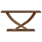Modern Rustic Console Table with Cross-Leg Design for Living Room and Bedroom