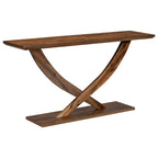 Modern Rustic Console Table with Cross-Leg Design for Living Room and Bedroom