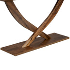 Modern Rustic Console Table with Cross-Leg Design for Living Room and Bedroom