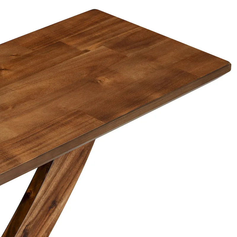 Modern Rustic Console Table with Cross-Leg Design for Living Room and Bedroom