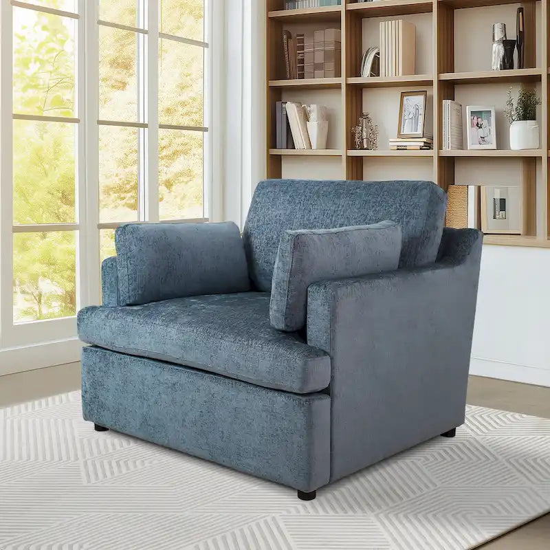 Modern Fabric Accent Chair with Removable Cushion by