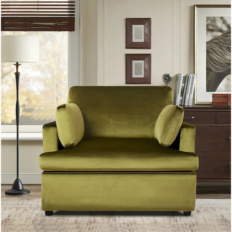 Modern Fabric Accent Chair with Removable Cushion by