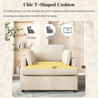 Modern Fabric Accent Chair with Removable Cushion by