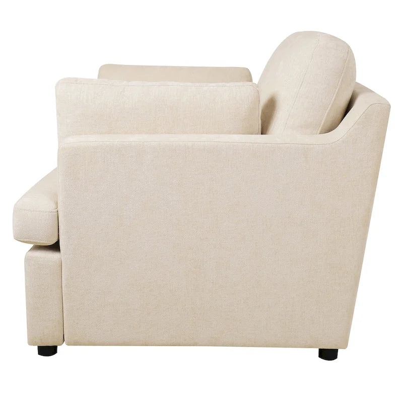 Modern Fabric Accent Chair with Removable Cushion by