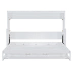 Queen/Full Size Murphy Bed with Hydraulic Lift & Desk Design