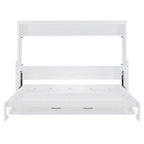 Queen/Full Size Murphy Bed with Hydraulic Lift & Desk Design