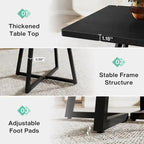 Industrial Dinner Table with Metal Base