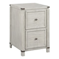 OS Home & Office Furniture Two Drawer File Cabinet in Champagne Oak Wood Veneer