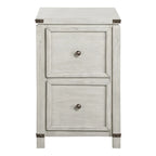 Two Drawer File Cabinet in Champagne Oak Wood Veneer