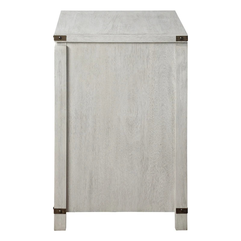 Two Drawer File Cabinet in Champagne Oak Wood Veneer