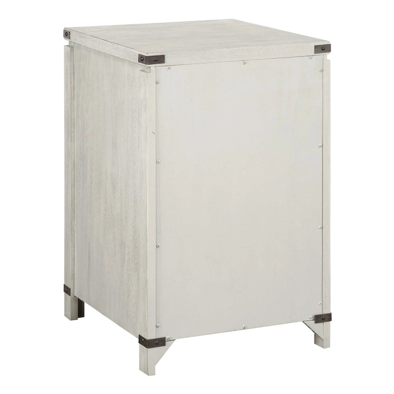 Two Drawer File Cabinet in Champagne Oak Wood Veneer