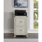 Two Drawer File Cabinet in Champagne Oak Wood Veneer