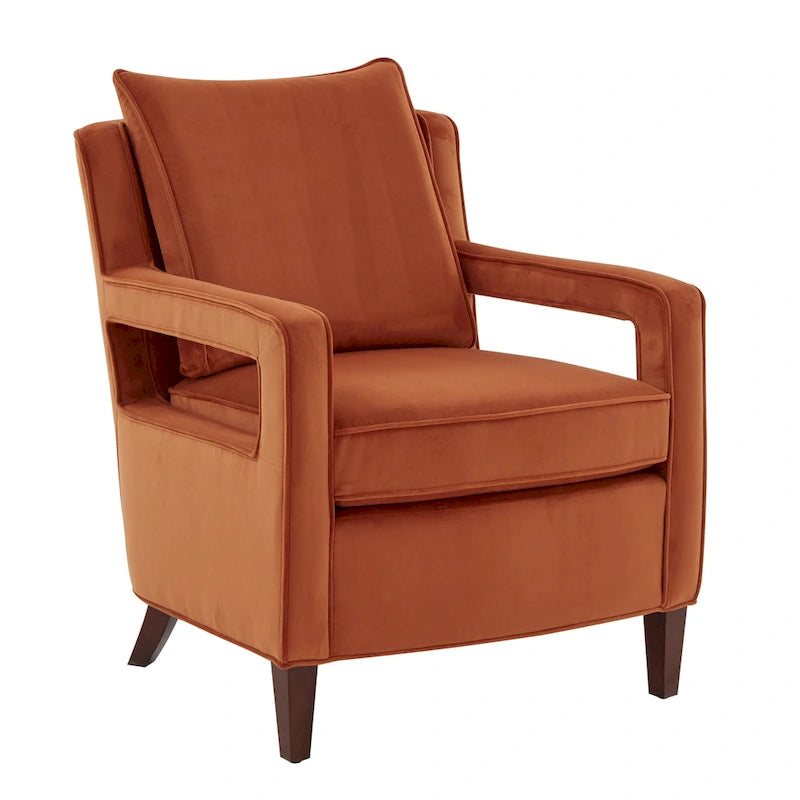 Velvet Accent Arm Chair by
