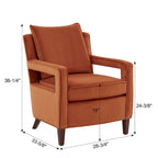 Velvet Accent Arm Chair by