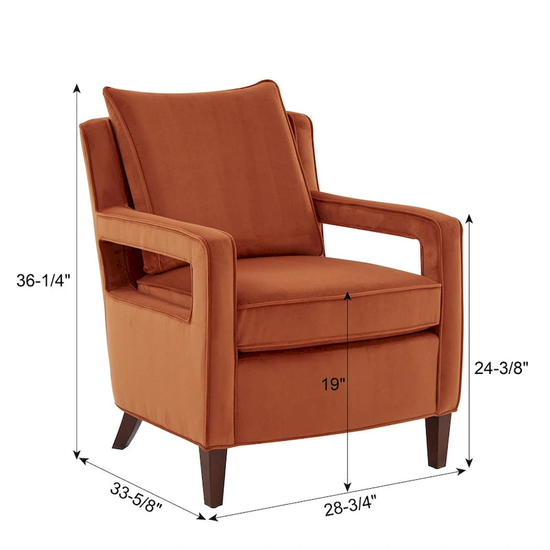 Velvet Accent Arm Chair by