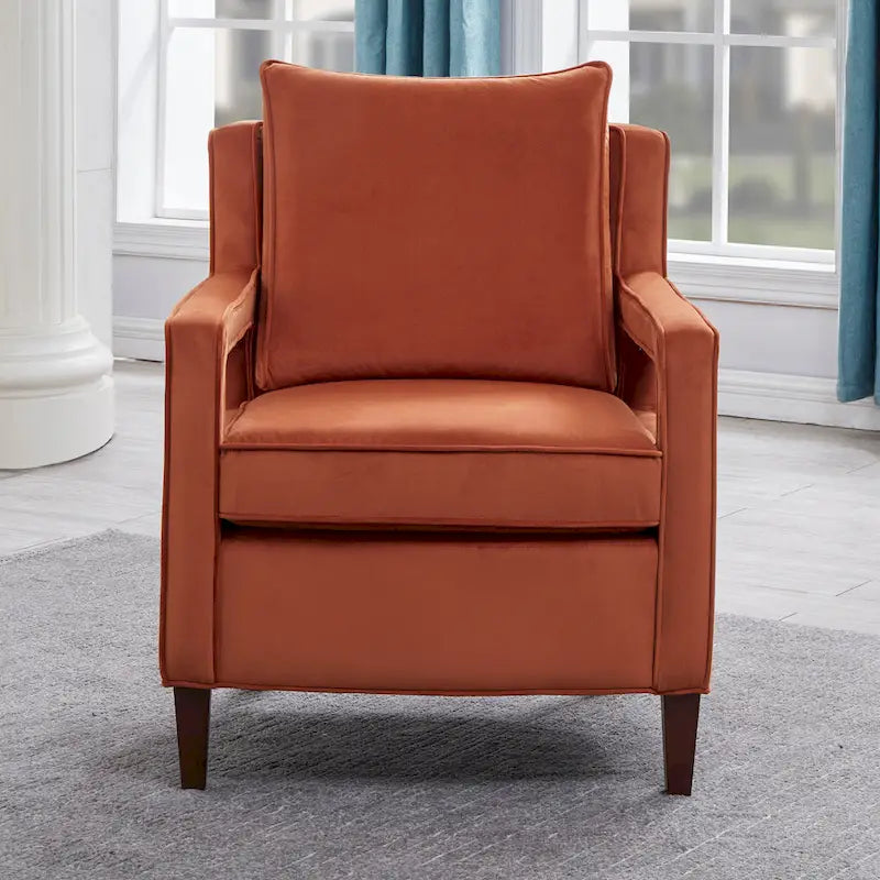 Velvet Accent Arm Chair by