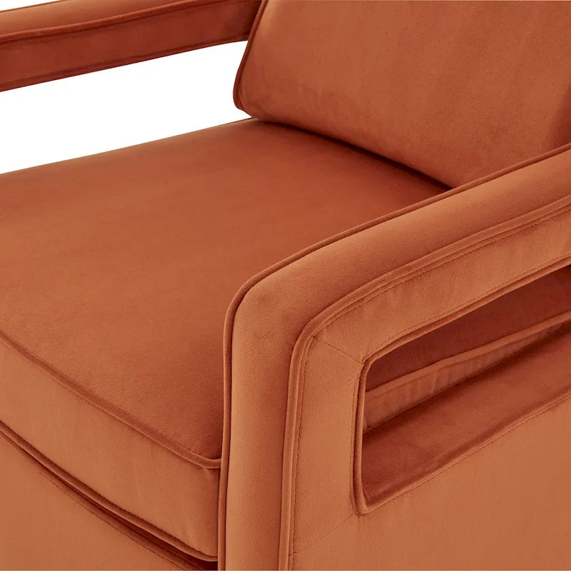 Velvet Accent Arm Chair by