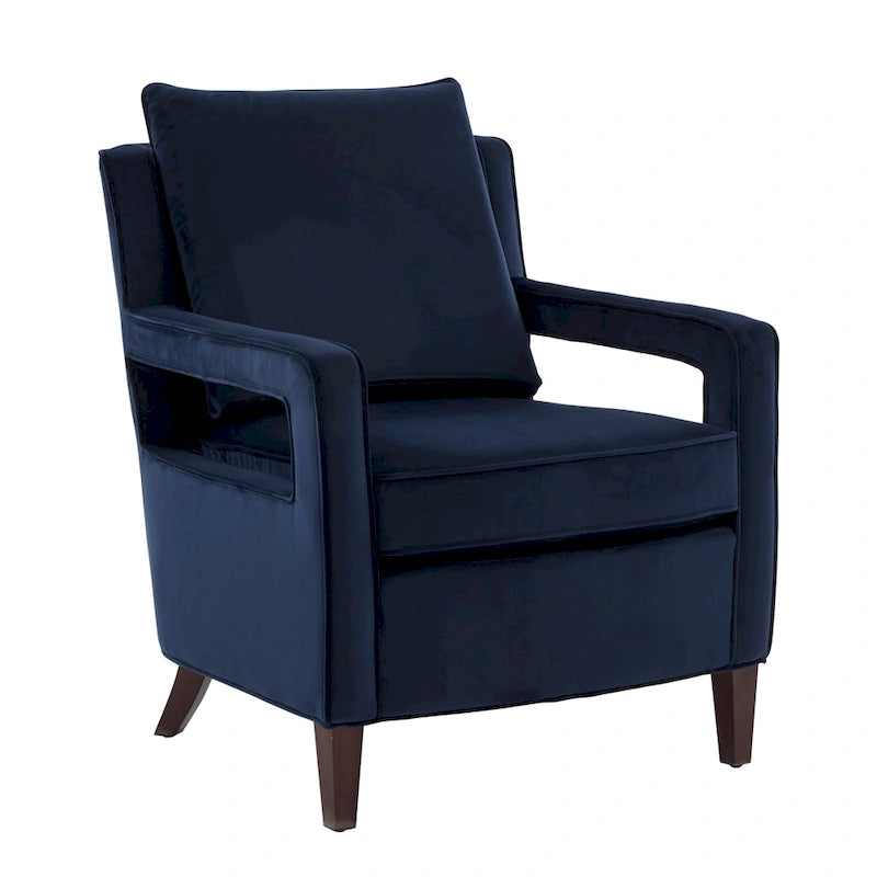 Velvet Accent Arm Chair by