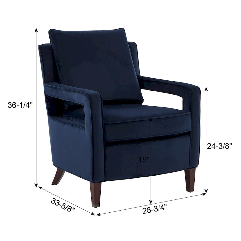 Velvet Accent Arm Chair by