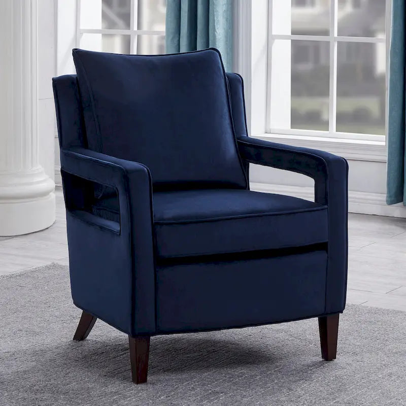Velvet Accent Arm Chair by