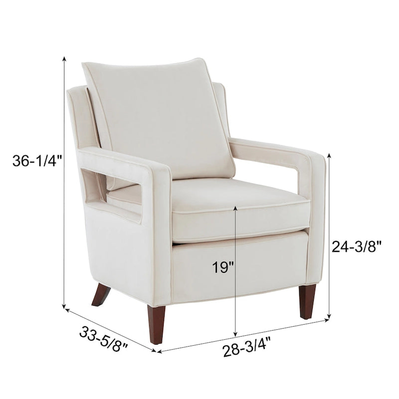 Velvet Accent Arm Chair by