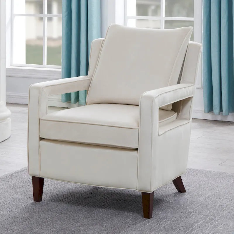 Velvet Accent Arm Chair by