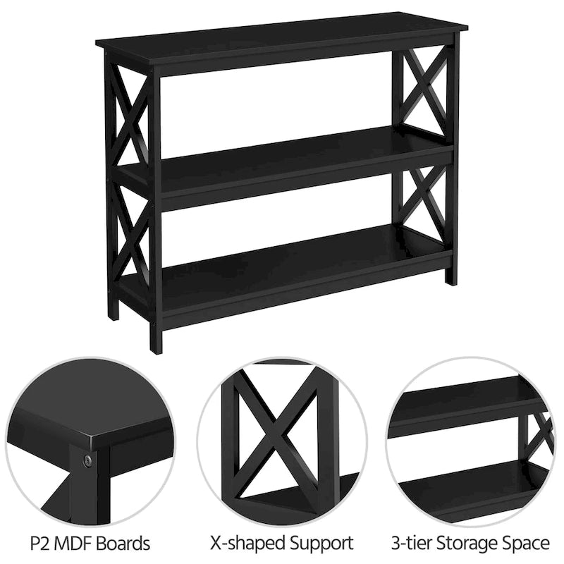 3 Tiers Wooden Entryway Console Table