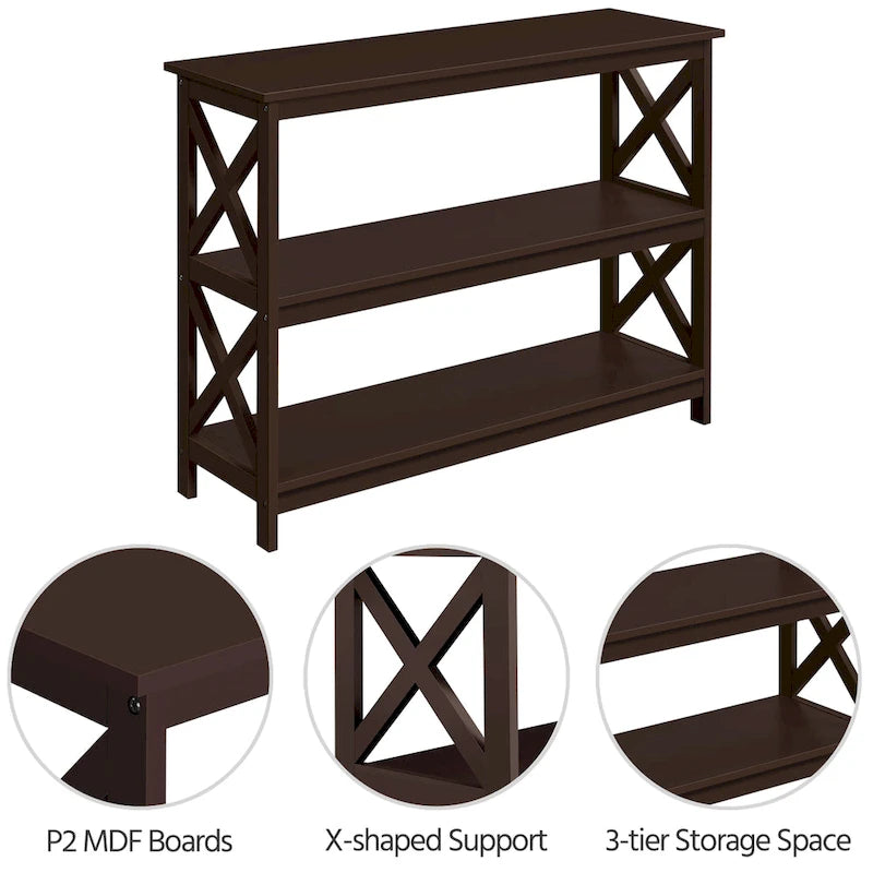 3 Tiers Wooden Entryway Console Table