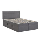 Full Size Upholstered Platform Bed with Storage Underneath