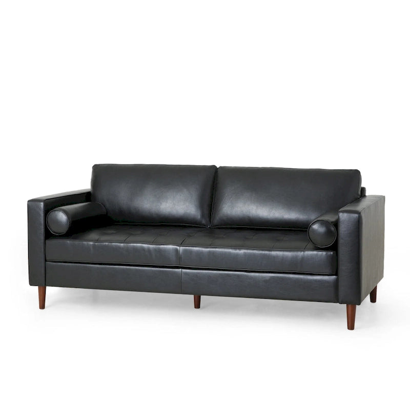 Contemporary Tufted 3 Seater Sofa by 82.25 L x 33.00 W x 33.00 H