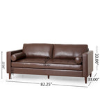 Contemporary Tufted 3 Seater Sofa by 82.25 L x 33.00 W x 33.00 H