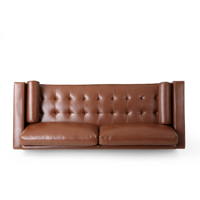 Contemporary Tufted 3 Seater Sofa by 82.25 L x 33.00 W x 33.00 H