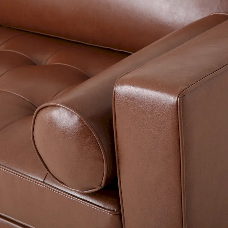 Contemporary Tufted 3 Seater Sofa by 82.25 L x 33.00 W x 33.00 H