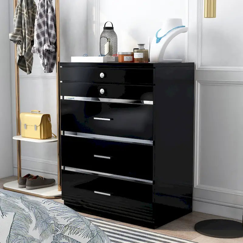 Mary Glam 5-Drawer Jewelry Armoire with Felt by Furniture of America