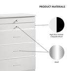 Mary Glam 5-Drawer Jewelry Armoire with Felt by