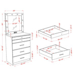 Mary Glam 5-Drawer Jewelry Armoire with Felt by