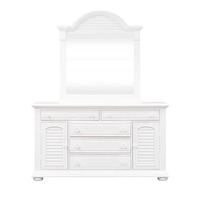 Oyster White 2 Door 5 Drawer Dresser