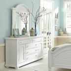 Oyster White 2 Door 5 Drawer Dresser