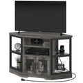 Farmhouse Corner TV Stand for TVs up to 55 Wood TV Media Console Entertainment Center