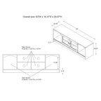 62-inch TV Stand with Storage by