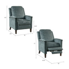 Blue Push Back Recliner