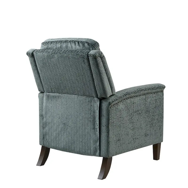Blue Push Back Recliner