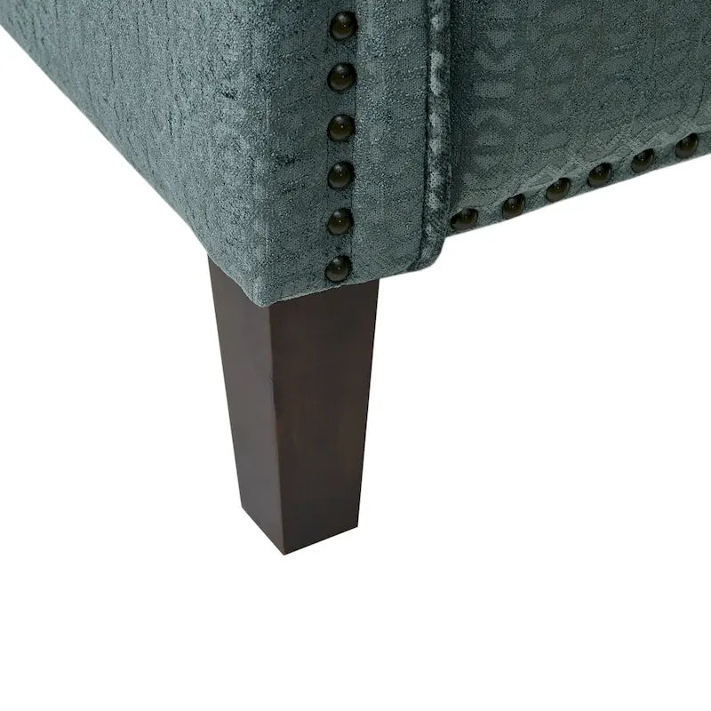 Blue Push Back Recliner