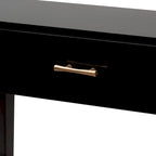 Modern Bohemian Wood 1-Drawer Console Table-Black