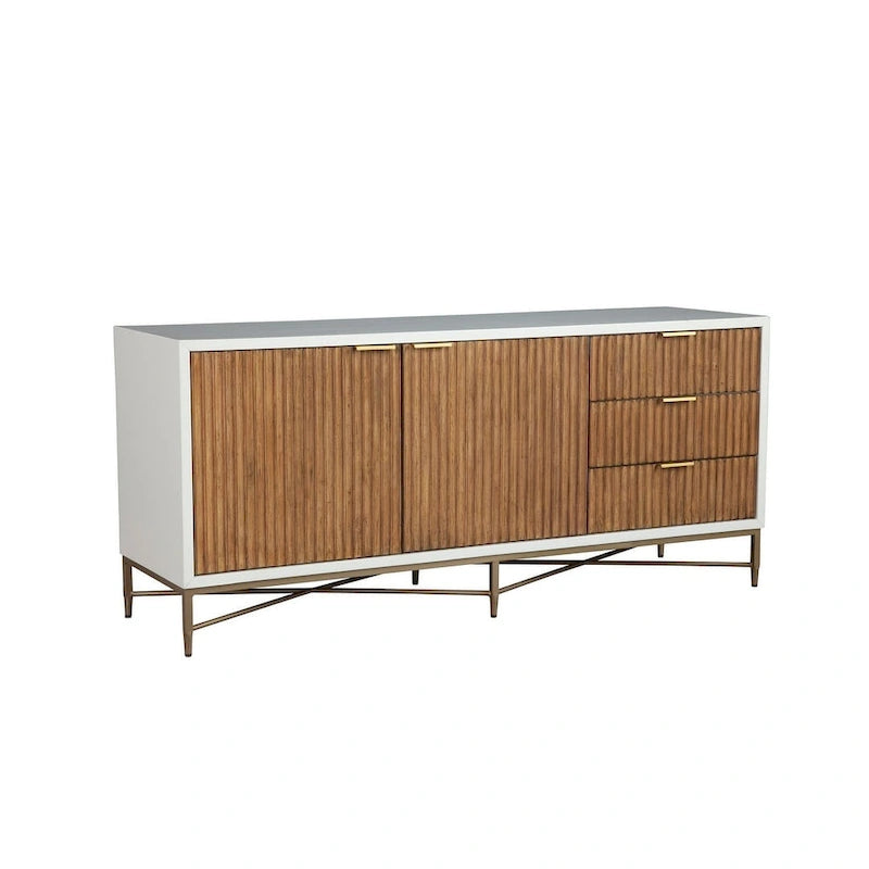 White TV Stand — 64 Inches Wide
