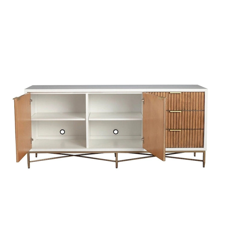 White TV Stand — 64 Inches Wide